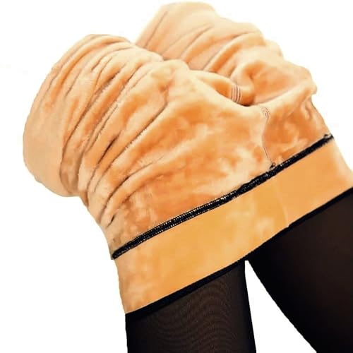 Meia Calça De Frio Lã Forrada Com Pelúcia Aveludada Translúcida Térmica Modeladora Inverno Com Pé Pr