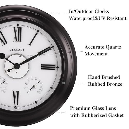 CLXEAST Illuminated Outdoor Indoor Clock product image
