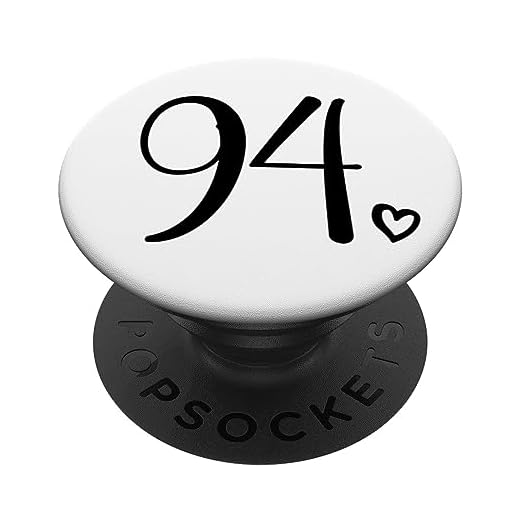 Número 94 Noventa y Cuatro, Para Mujeres 94 Años 94 Cumpleaños PopSockets PopGrip Intercambiable