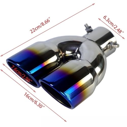 Tubo de escape para coche hecho en acero inoxidable pulido para silenciador trasero 4