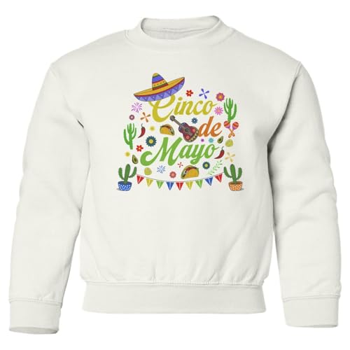 Cinco De Mayo - Tacos and Music Celebration Youth Crewneck Sweatshirt