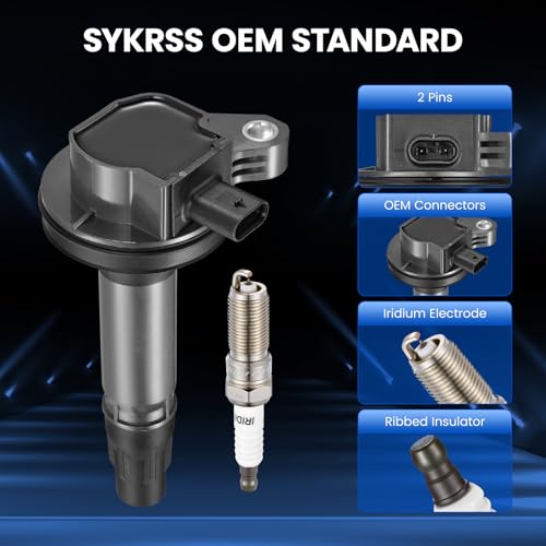 Image of 6 Ignition Coils Pack+6 Spark Plug Kit - Fix Misfires for Ford Transit /Edge /Explorer /Flex & Lincoln MKT /MKX /Continental (3.5L /3.7L V6) - Repl. UF823 /7T4Z12029F /6509