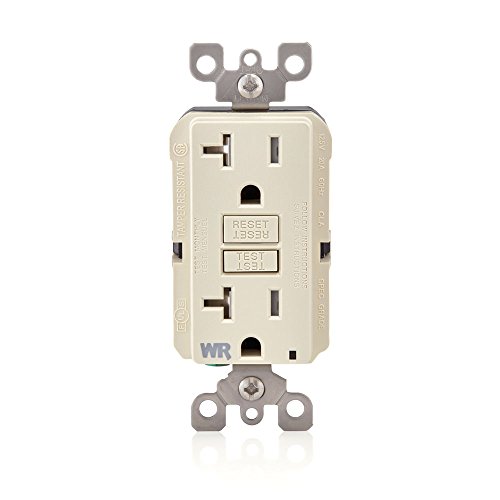 Leviton GFWT2-T Self-Test SmartlockPro Slim GFCI Weather-Resistant and Tamper-Resistant Receptacle with LED Indicator