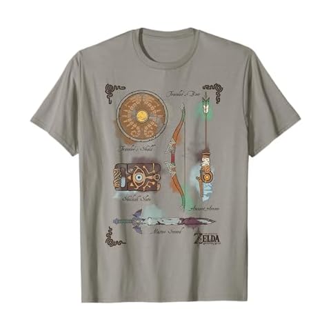 Zelda Breath Of The Wild Link Inventory Graphic T-Shirt T-Shirt Cover