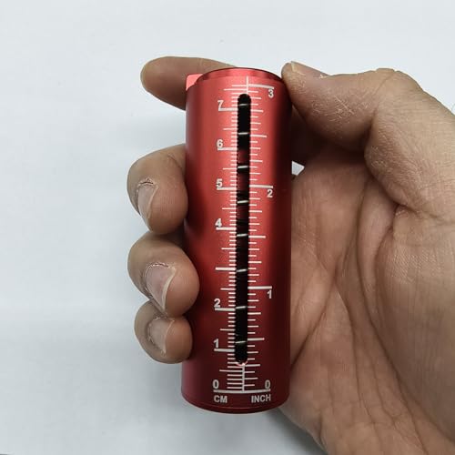 Pool Quarter Coin Holder dispensers, Metal Aluminum Material Spring Loaded, 33 Coin Capacity, Transparent Slot, Measuring Function (Dark Blue)