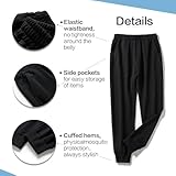 Stolpyzh Kids Trousers Boys Girls School PE Jogging Pants Tracksuit Sweatpants (Black, 12-13 Years) - Image 4