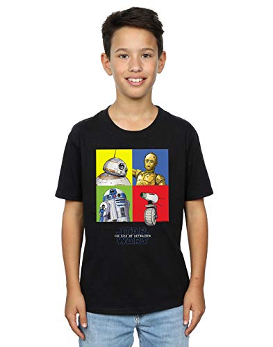 Image of Star Wars The Rise of Skywalker Droid Squares Boys T-Shirt Black 7-8 Years