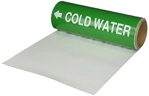 Marqueur de tuyau eau froide Brady 15523 vert évite erreurs maintenance