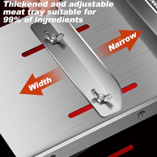 TT-YEC 304 Stainless Steel Household Frozen Meat Slicer, Thickness Adjustable Manual Meat Slicer, Ham And Sausage Cutter, Portable Meat Cleaver for Cutting Chicken, Frozen Meat - Image 4