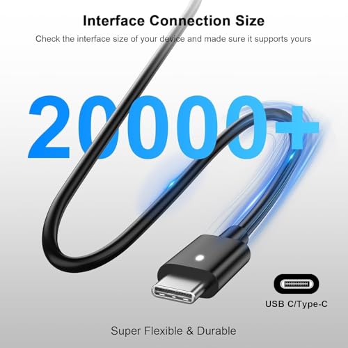 Image of 65W Type C USB C Laptop Charger Compatible with Dell Latitude Computer 5530 5420 5430 5520 5540 7430 7420 7440 7340 7530 7330 7320,Inspiron 14 7425 16 7620 XPS 2in1 Chromebook 3100 (De 65W Type C)