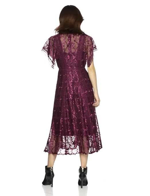 Amazon.co.jp: [フレイ アイディー] レースミディドレス FWFO185531