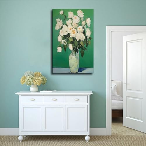 Impression sur toile vase botanique et fleurs mortes 40x60cm pour décoration murale - 4