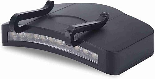 Dilwe 11 LED Clip-on Hat Lámpara Visor Sombrero Clip Luz para Camping Pesca Equitación