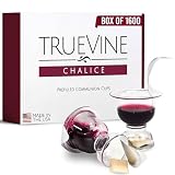 TrueVine Chalice Prefilled Communion Cups & Wafer Set (1600 Count)
