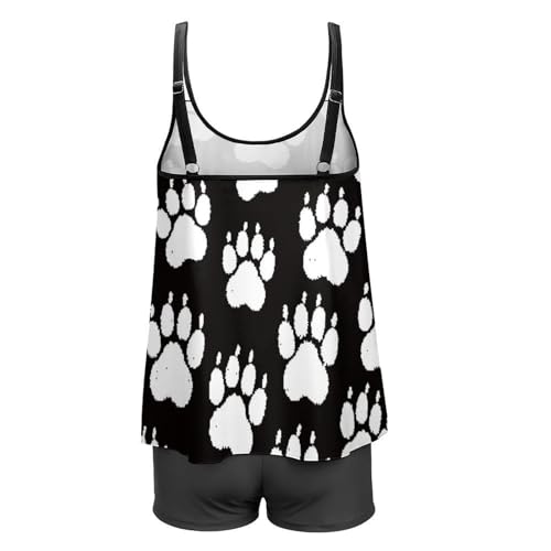 Tankini Femme Shorty Maillot de Bain 3 Pièces et Robe de Plage Chic