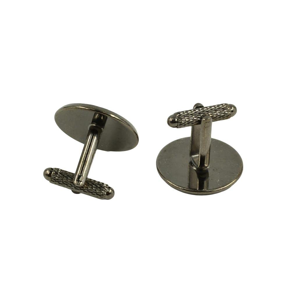 6 Pieces Round Cuff Links Settings Base DIY Cabochon Jewelry Findings Black-picture-15