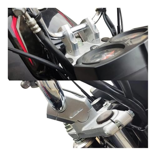 Riser guidon noir en alliage robuste pour fixation de moto 22 mm