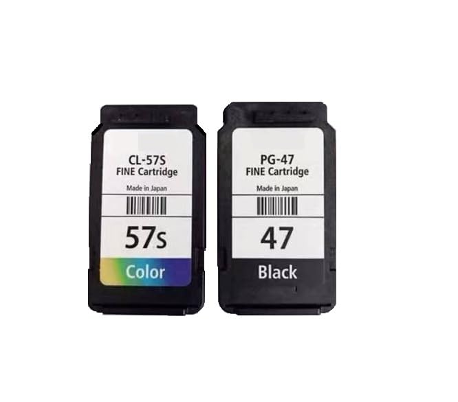 SALAAR 47 & CL 57 Small Ink Cartridge Suitable with Pixma E400 E410 E417 E460 E470 E477 E480 E3170 E3177 E4270 Printers