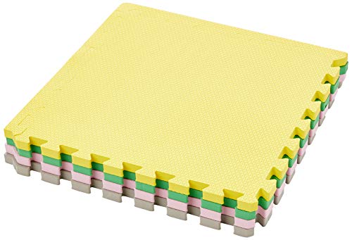 Kit 4 Tapetes Tatames Coloridos EVA 50 x 50 x 2cm com Borda