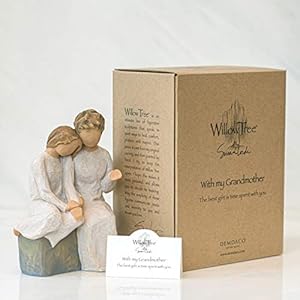 Willow tree with my grandmother the best gift is time spent with you a gift to express love closeness and family relationships between grandparents and grandchildren sculpted hand painted figure  urban country home decor