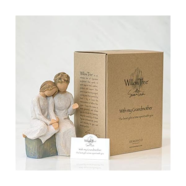 Willow tree with my grandmother the best gift is time spent with you a gift to express love closeness and family relationships between grandparents and grandchildren sculpted hand painted figure  urban country home decor