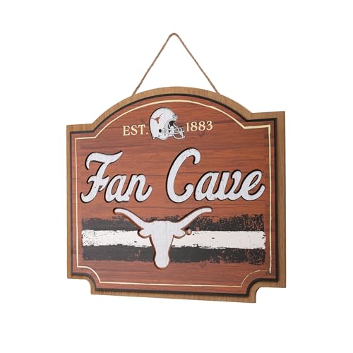 FOCO NCAA Official Primary Logo Established 15" Fan Cave Wall Sign (Texas Longhorns, One Size)