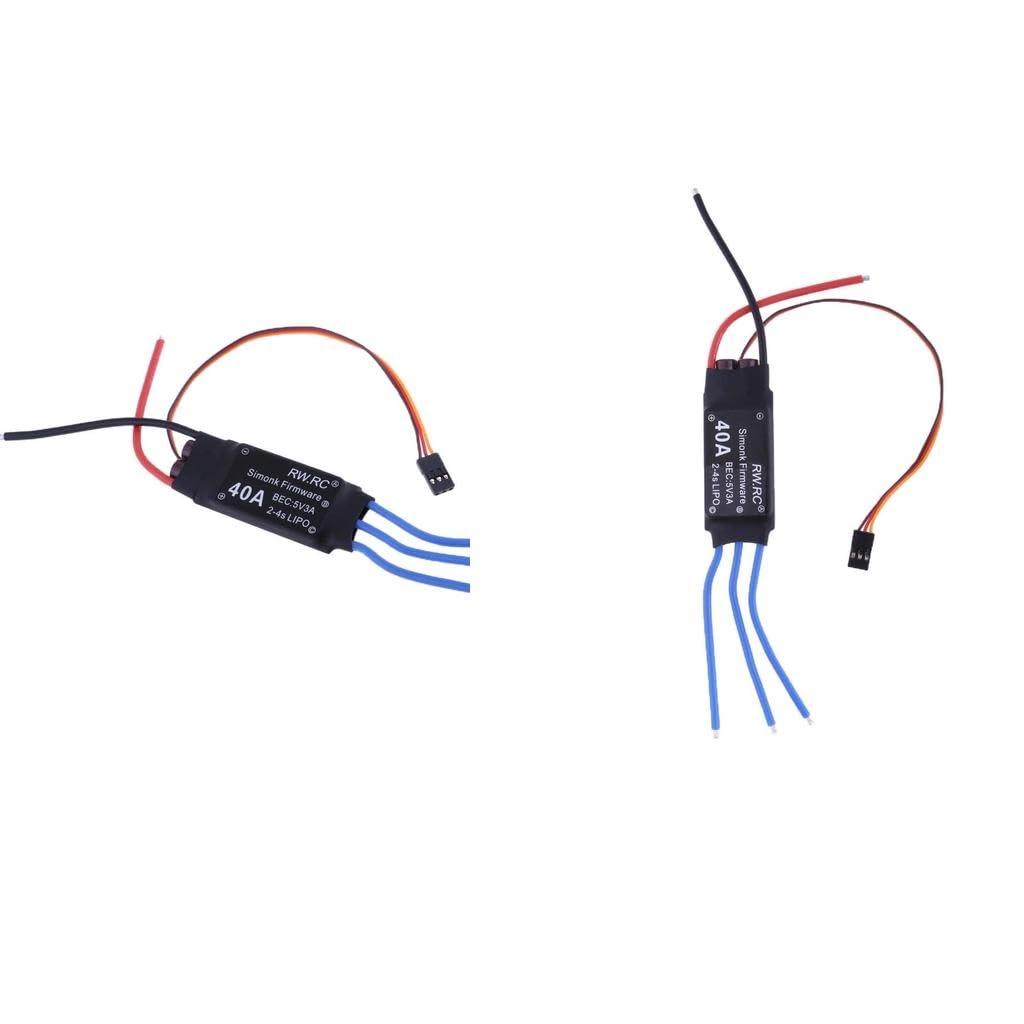 2 Pieces 40A 2-4S RC Brushless ESC Speed Controller for RC FPV Racing Drone