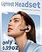 Ngsod Bluetooth Headset V5.4, Bluetooth Earpiece with 500mAh Charging Case, 50H Talk Time Wireless Headset with Mic for Computer Cell Phones, Hands Free Noise Canceling Headphones for Work Trucker
