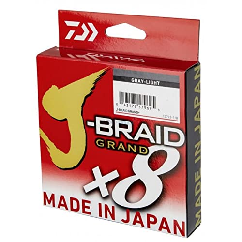 Tresse J Braid Grand Daiwa 13/100 anti perruque fil de pêche robuste 135 M