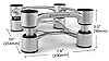 IsoAcoustics Aperta Series Isolation Speaker Stands with Tilt Adjustment: Aperta200 (20 x 25.4 cm) Silver Pair #5