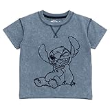 Disney Lilo & Stitch Infant Baby Girls Matching Family Drop Shoulder T-Shirt Blue Gray Winking 18 Months
