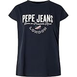 Pepe Jeans Damen T-Shirts Parker, Blau (Dulwich), L