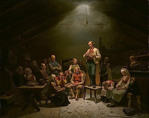 Tableau scandinave Adolph Tidemand pour apaiser votre chambre à coucher 60x90
