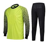 CATERTO Men's Football Goalkeeper Foam Padded Jersey Shirt & Pants/Shorts