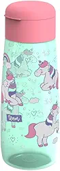Garrafinha De Agua Infantil 350ml Plástico Anti Vazamentos (Unicórnio)