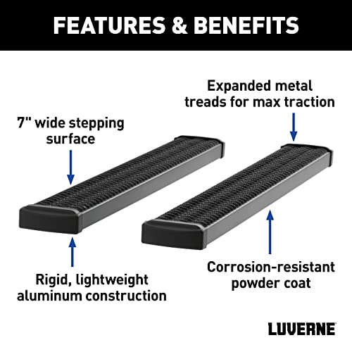 Estribos Running Boards Luverne 88-in Negro Aluminio miniatura 4