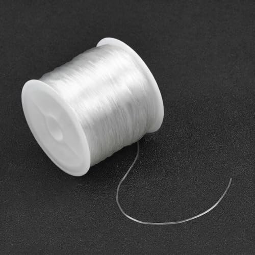 Image of Beadsnfashion 100M Elastic Thread for Jewellery Making (0.80 mm) - Clear Elastic String for Jewellery Making, Strong Stretch Cord for Beading & Crafts