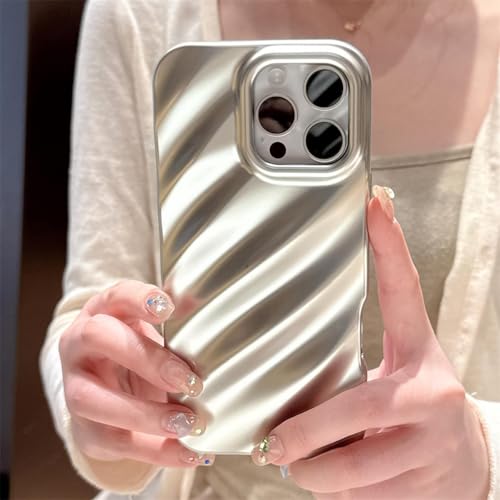 Coque iPhone 13 Pro Max antichoc argent effet mat plaqué