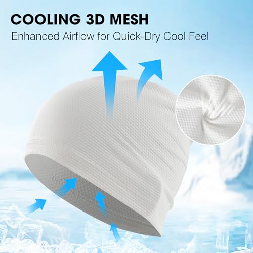 Image of WTACTFUL 3-Pack Breathable Cooling Skull Cap for Men Women Thin Beanie