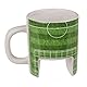 Kaffeetasse Fußballplatz ca. 12 x 9 cm mit Zubehör Fußball Tasse aus Steingut