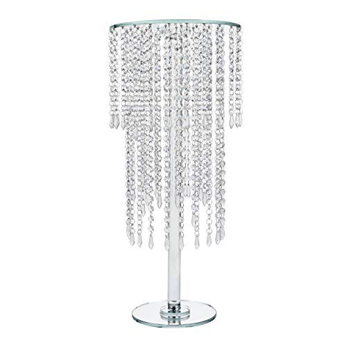 Simply Elegant Round Sparkling Bling Chandelier Real Glass Crystal Cake Stand Riser & Wedding Centerpieces For Wedding, Anniversaries, Birthday, Baby Shower, Graduation, Thanksgiving Cascading 26¾" #TOP27