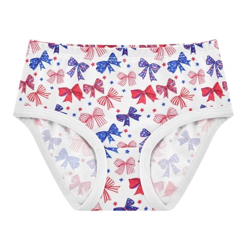 Joisal Watercolor Red Blue America Girls Underwear Toddler 2t Cotton Cute Panties Girl Stylish Undies Kids Briefs