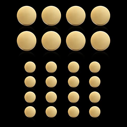 Yuearn 24Pcs Gold Buttons For Blazer , Gold Shank Buttons 23Mm15Mm Gold Blazer Buttons Set, Metal Flat Round Shaped Sewing Button For Women Suit Bracelet Wrapping Sewing Crafting(Gold) #TOP7