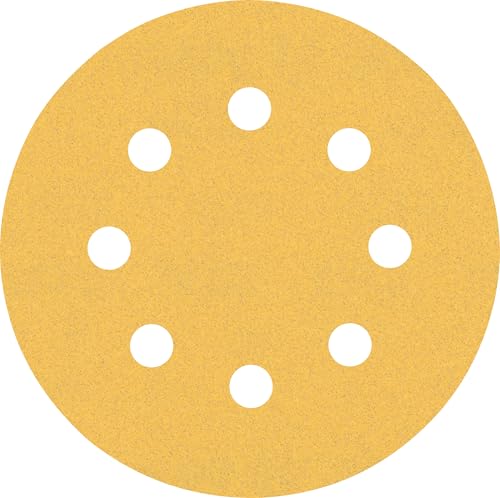 Bosch Professional 5x Expert C470 Sandpaper (for Hardwood, Paint on wood, Ø 115 mm, Grit 120, Accessories Random Orbital Sander)