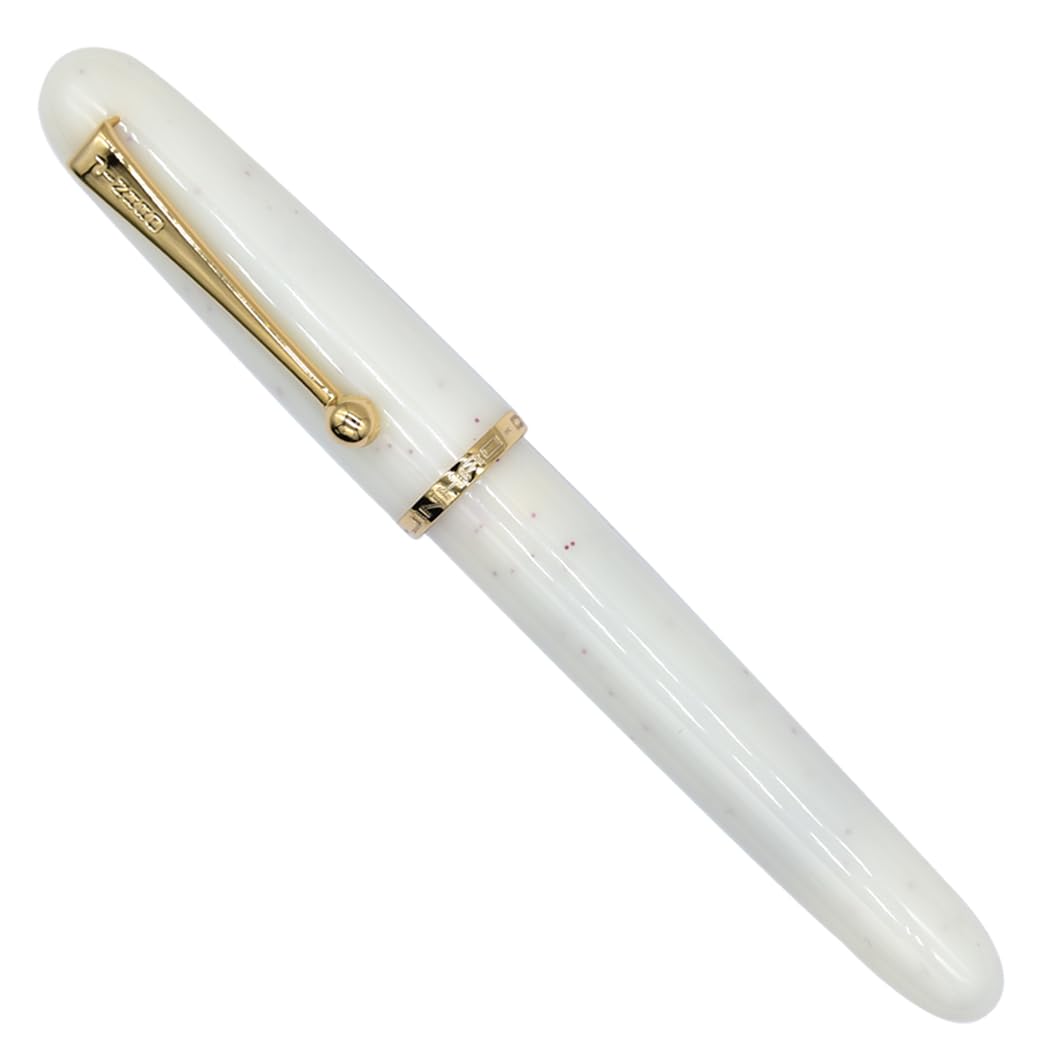 Ranvi Jinhao 9013 Fountain Pen Heartbeat Point,Medium Nib 0.7mm Office Writing Ink Pen with Converter(White)