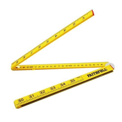Faithfull RULEFOLD Règle pliable Plastique ABS Jaune 1 m (Import Grande Bretagne)