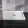 Goodyo 36" x 36" Shower Base with Double Threshold and Center Drain White