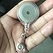 QREEL - 2 Pack - Retractable ID Name Badge Holder Reels with Swivel Alligator Clip (Translucent Clear)