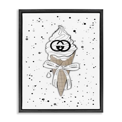 Dessert Ice Cream Still Life Pattern, 25 x 31 Inch Canvas in Floater Frame