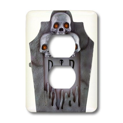 Calavera de Halloween tapa enchufe solución decoración rápida 3